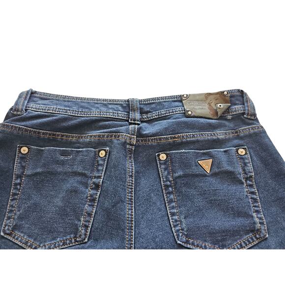 Vintage Guess Capri Pants Womens 29 Y2K Mid Low Rise Blue Wash Denim - Picture 6 of 9